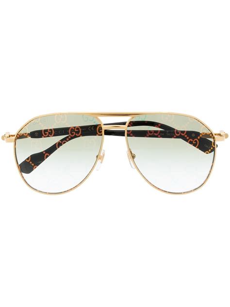 gucci pilot frame|Gucci eyewear aviator frame sunglasses.